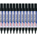 Uni-Ball Permanent Markers 520 Bullet Tip 3mm Black Box 12