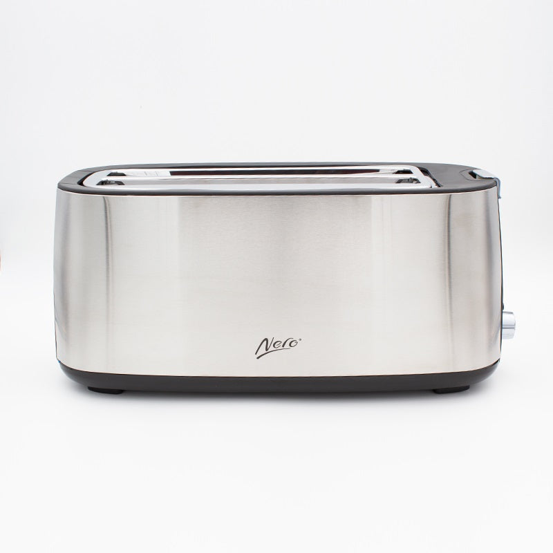 Nero 4 Slice Toaster Long Stainless Steel