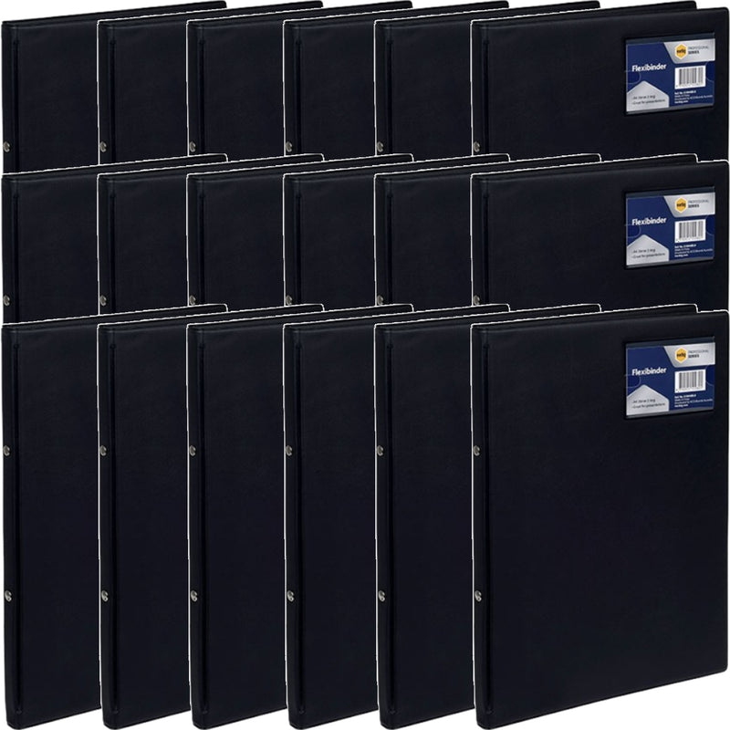 Marbig Flexibinder 2 Ring Binder Folder 20mm A4 Black