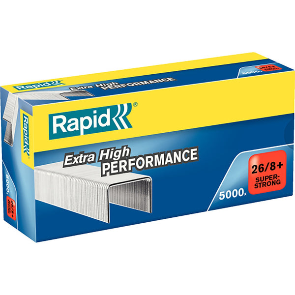 Rapid High Performance Staples 26/8 Box 5000