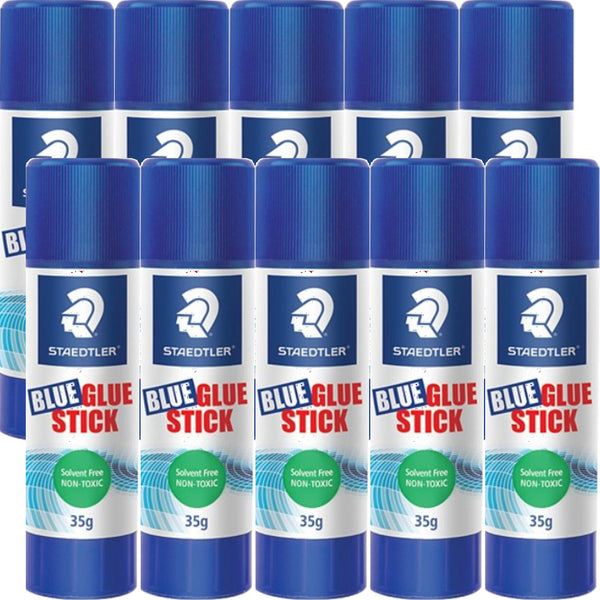 Staedtler Glue Stick Blue Blu 35g Dries Clear Box 10