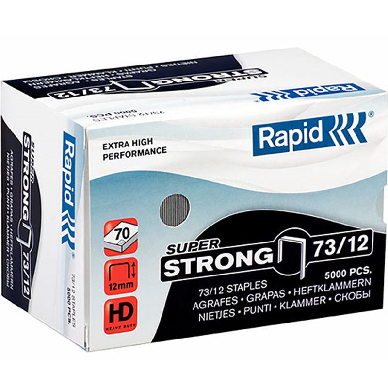Rapid Super Strong Staples 73/12 Box 5000 12mm Leg