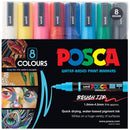 Uni POSCA PC-5BR Paint Markers Brush Tip Wallet Set 16 Colours