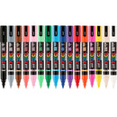 Uni POSCA PC-5BR Paint Markers Brush Tip Wallet Set 16 Colours