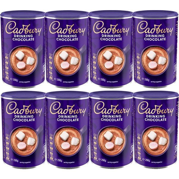 Cadbury Milk Drinking Chocolate Powder 250g Pack 8 Bulk Carton