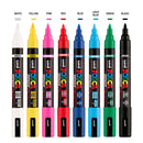 Uni Posca PC-5BR Brush Tip Paint Markers 8 Pack Set