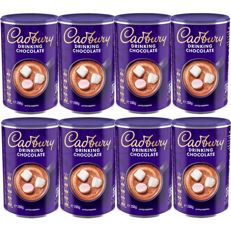 Cadbury Milk Drinking Chocolate Powder 250g Pack 8 Bulk Carton
