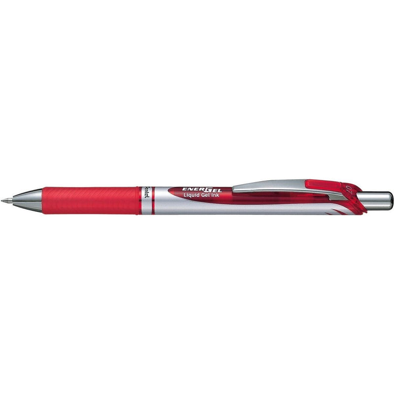 Pentel BL77 Energel Gel Ink Pen Retractable Medium 0.7mm Red Box 12