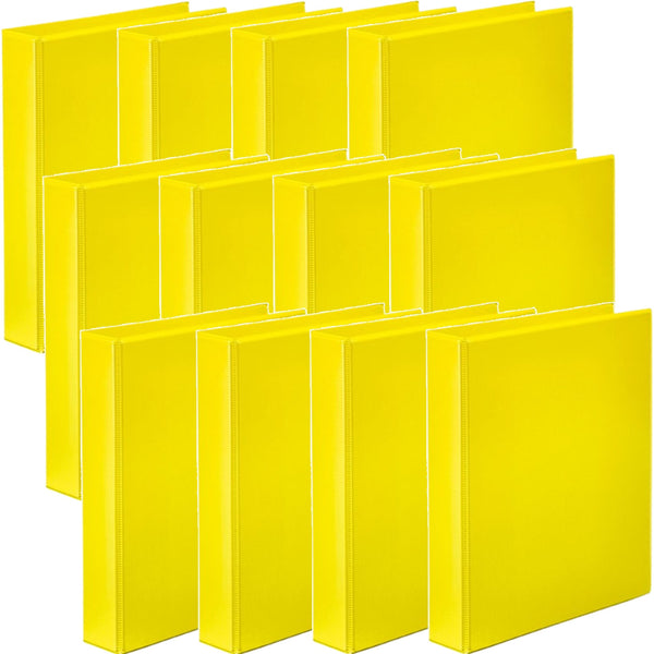 Marbig Clear View Insert Ring Binder Folder 2D 38mm A4 Yellow Box 12