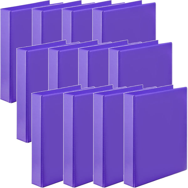 Marbig Clear View Insert Ring Binder Folder 2D 38mm A4 Purple Box 12