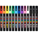 Uni PC-3M Posca Poster Marker Fine Bullet Tip 1.3mm Assorted Pack 12