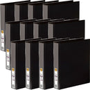 Marbig Clear View Insert Ring Binder Folder 2D 38mm A4 Black Box 12