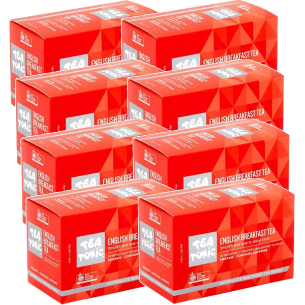 Tea Tonic Individually Wrapped Envelope Tea Bags English Breakfast 160 Pack Bulk