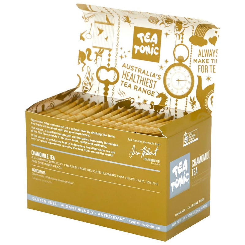 Tea Tonic Individually Wrapped Envelope Tea Bags Chamomile 160 Pack Bulk