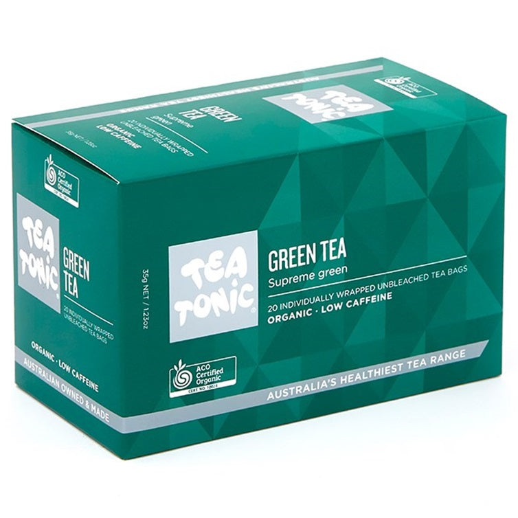 Tea Tonic Individually Wrapped Envelope Tea Bags Green 160 Pack Bulk