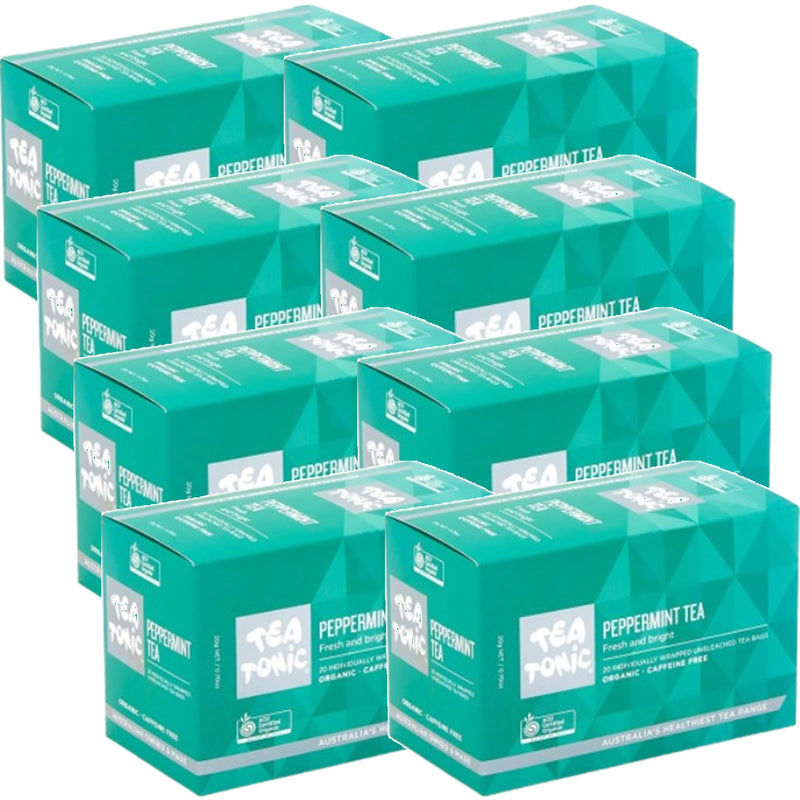 Tea Tonic Individually Wrapped Envelope Tea Bags Peppermint 160 Pack Bulk