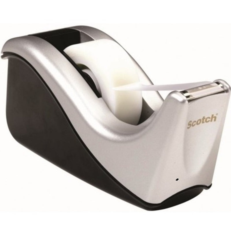 Scotch C60-St Desktop Tape Dispenser Silvertech Silver/Black