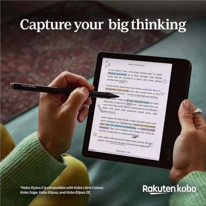 Kobo Libra Colour eBook Reader with Stylus 2 Pen Black Set Combo