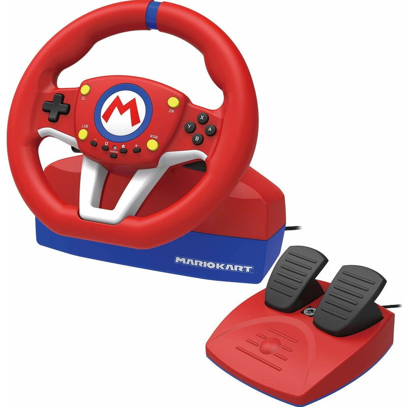 HORI Mario Kart Racing Wheel Pedals Pro Mini for Nintendo Switch & Switch 2 Red/Blue