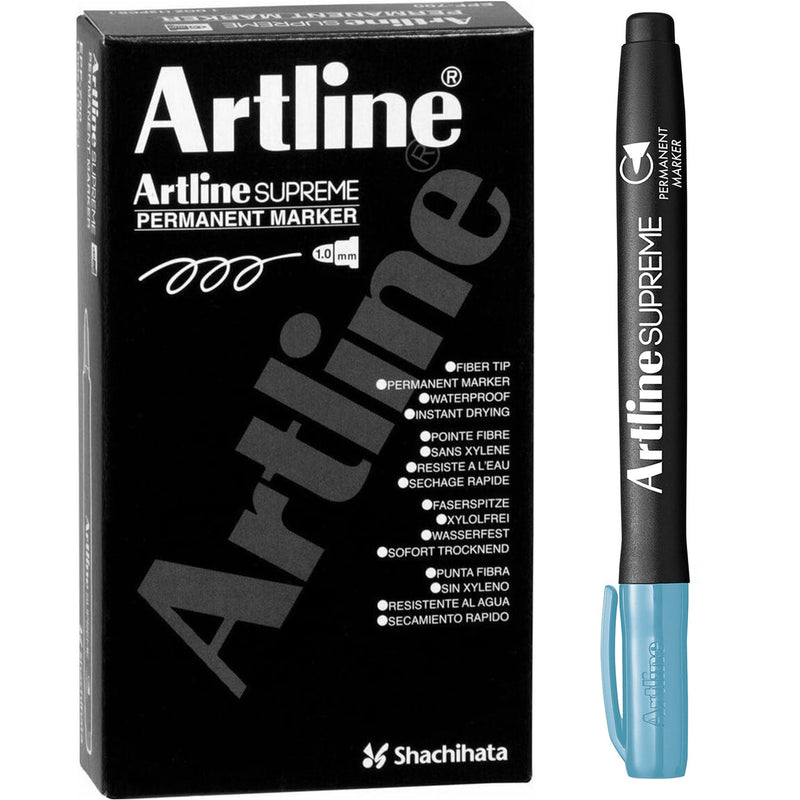 Artline Supreme Permanent Marker Light Blue Box 12