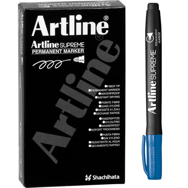 Artline Supreme Permanent Marker Royal Blue Box 12