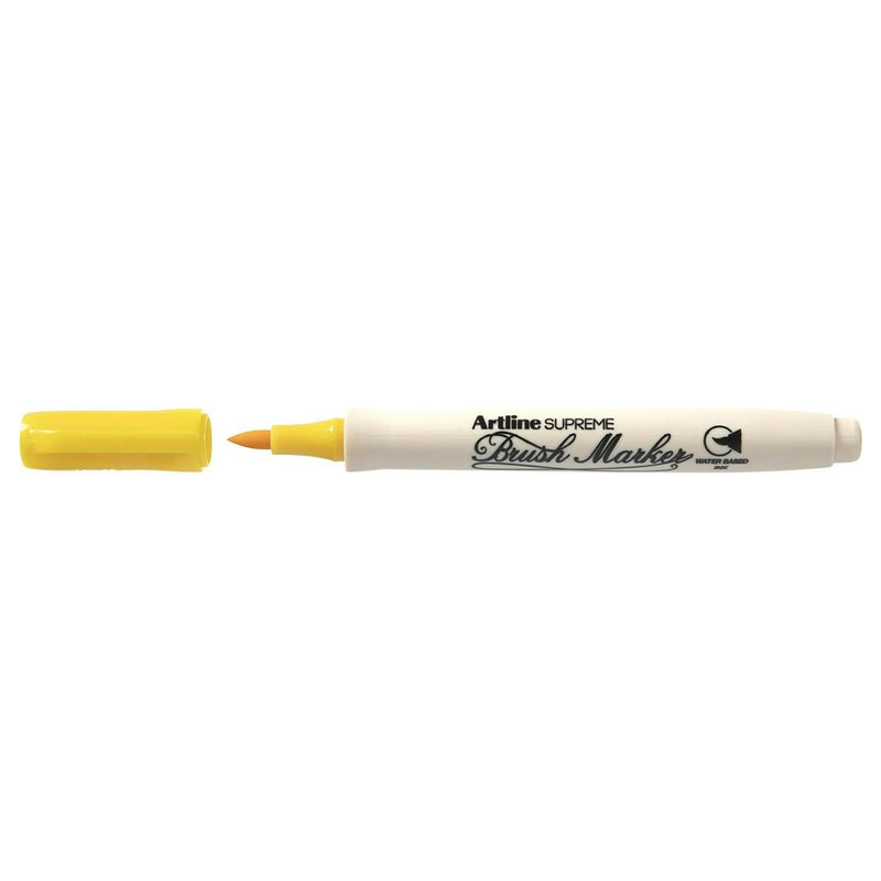 Artline Supreme Brush Marker Yellow Box 12