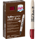 Artline Supreme Brush Marker Dark Red Box 12