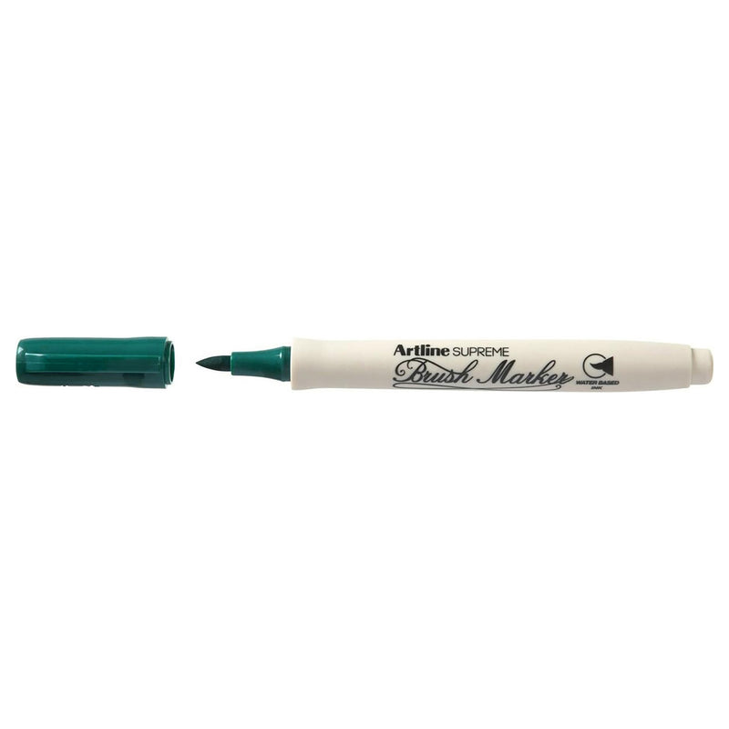 Artline Supreme Brush Marker Dark Green Box 12