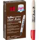 Artline Supreme Brush Marker Red Box 12