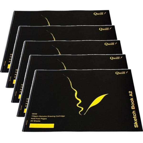 Quill Sketch Book Q532 A2 420x594mm 5 Pack