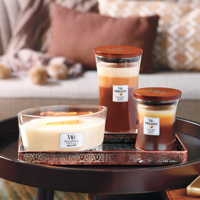 WoodWick Cafe Sweets Trilogy Large Candle Crackles As It Burns 610G Hourglass