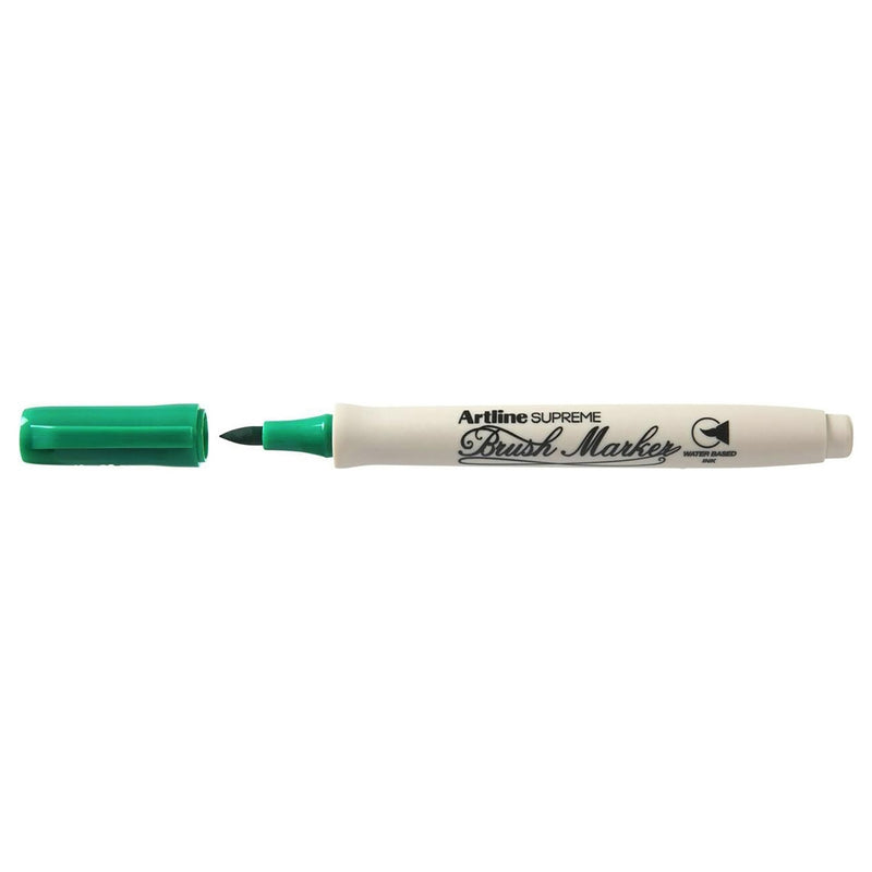 Artline Supreme Brush Marker Green Box 12