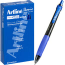 Artline 8410 Grip Retractable Ballpoint Pen Medium Blue Box 12