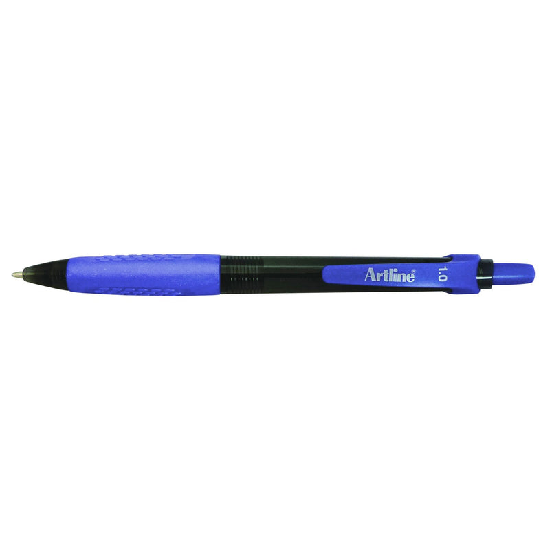 Artline 8410 Grip Retractable Ballpoint Pen Medium Blue Box 12