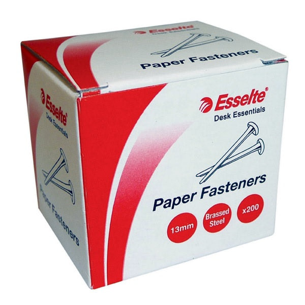 Esselte Paper Fastener 13mm Brass Box 200