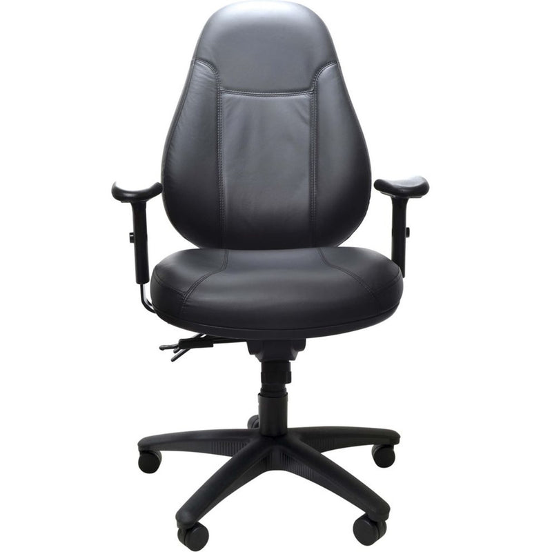 Buro Persona Leather Office Chair Ergonomic with Arms Black