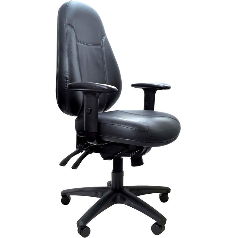 Buro Persona Leather Office Chair Ergonomic with Arms Black