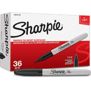 Sharpie Permanent Markers Fine Point 1mm Black Box 36