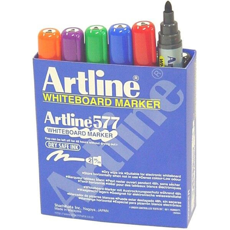 Artline 577 Whiteboard Marker 2 Bullet Assorted Box 12