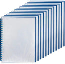 Marbig Display Book Clear Front Refillable 20 Pocket A4 Blue 12 Pack