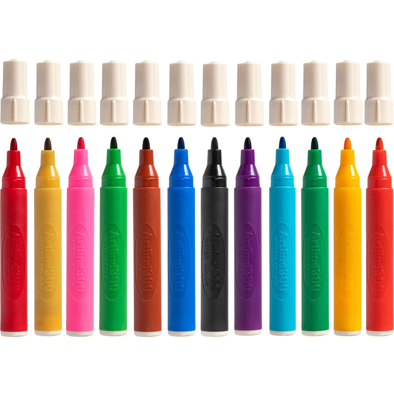 Artline 300 Liquid Crayons Markers Water Based Watercolour Pack 12