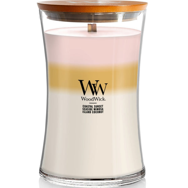 WoodWick Island Getaway Trilogy Large Candle Crackles As It Burns 610G Hourglass