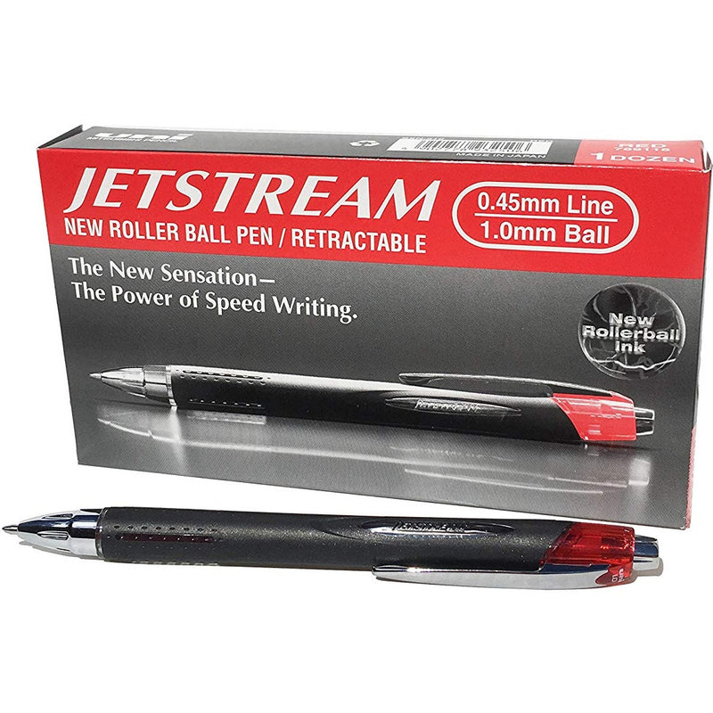 Uni-Ball SXN-210 Jetstream Retractable Rollerball Pen Medium 1.0mm Red Box 12