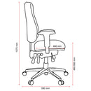 Buro Persona Leather Office Chair Ergonomic with Arms Black