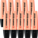 Stabilo Boss Highlighter Pastel Creamy Peach Box 10