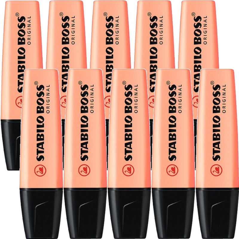 Stabilo Boss Highlighter Pastel Creamy Peach Box 10