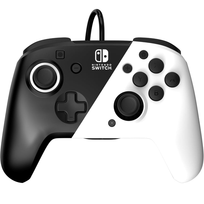 PDP Faceoff Deluxe Wired Controller Black White Nintendo Switch