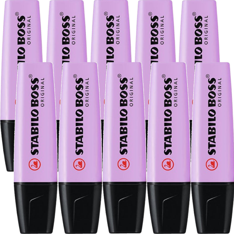 Stabilo Boss Highlighter Pastel Lilac Haze Purple Box 10