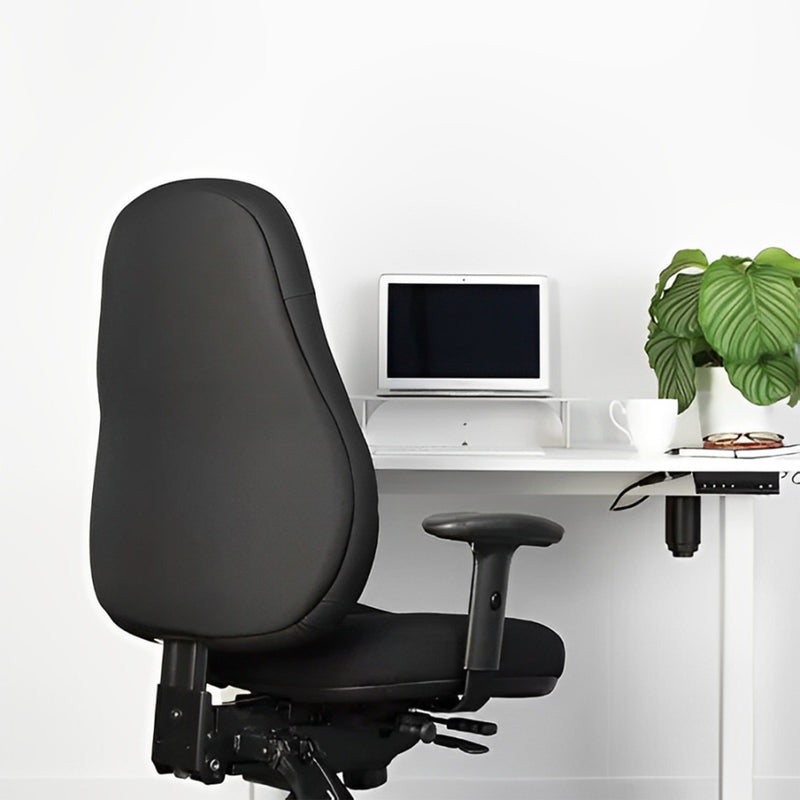 Buro Persona Leather Office Chair Ergonomic with Arms Black