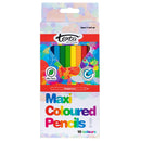 Texta Maxi Size Triangular Coloured Pencils Pack 10